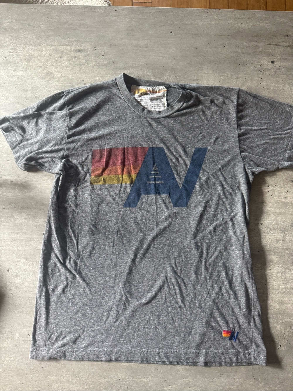 Aviator Nation Gray Short Sleeve logo Tee